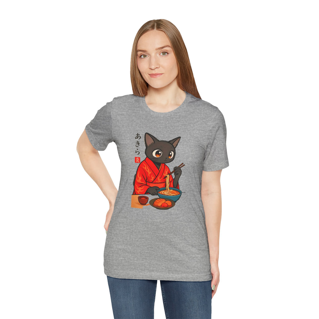 Spicy Ramen Black Cat Shirt - Japanese Noodle Cat Tee