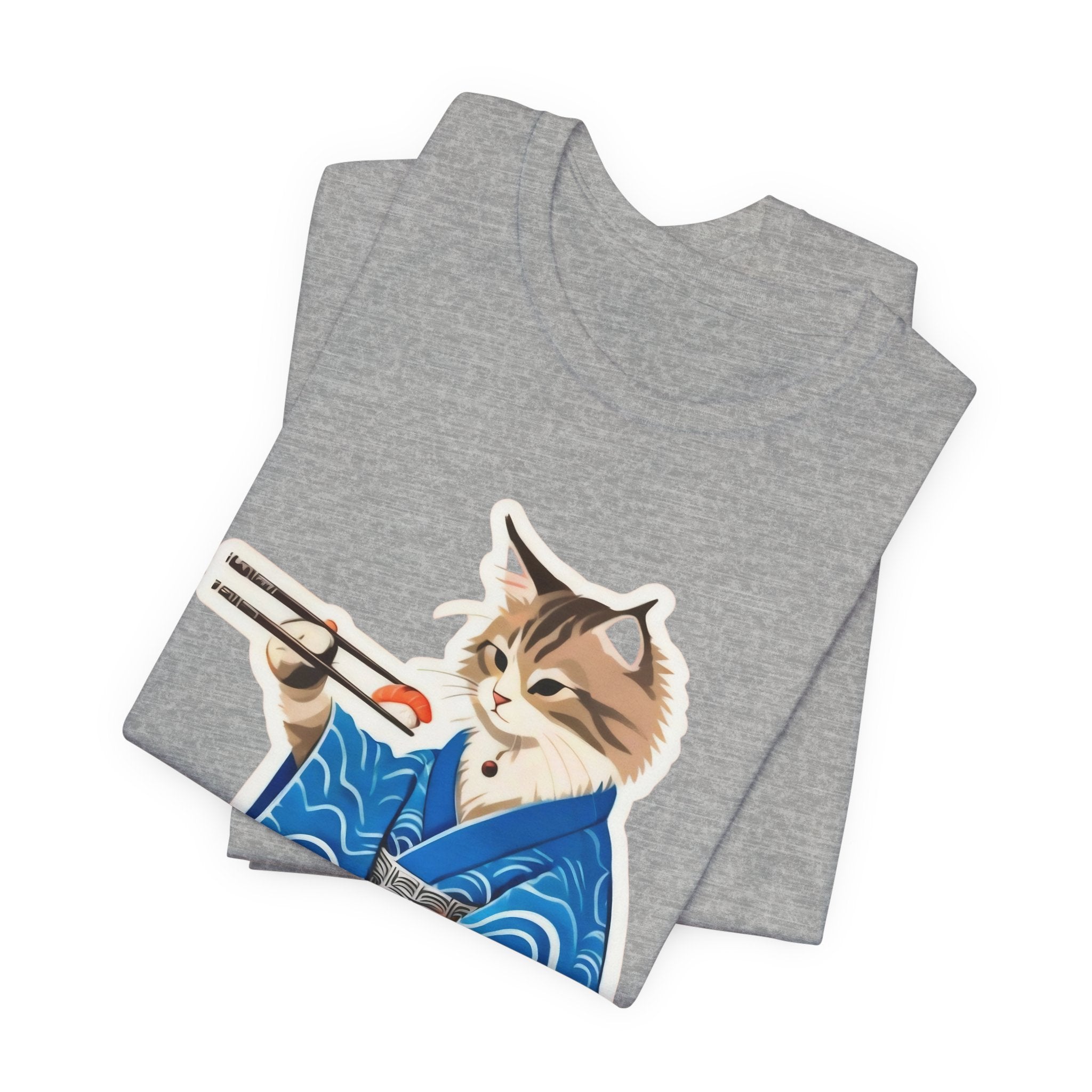 Cute Sushi Cat Shirt - Japanese Kimono Cat Tee