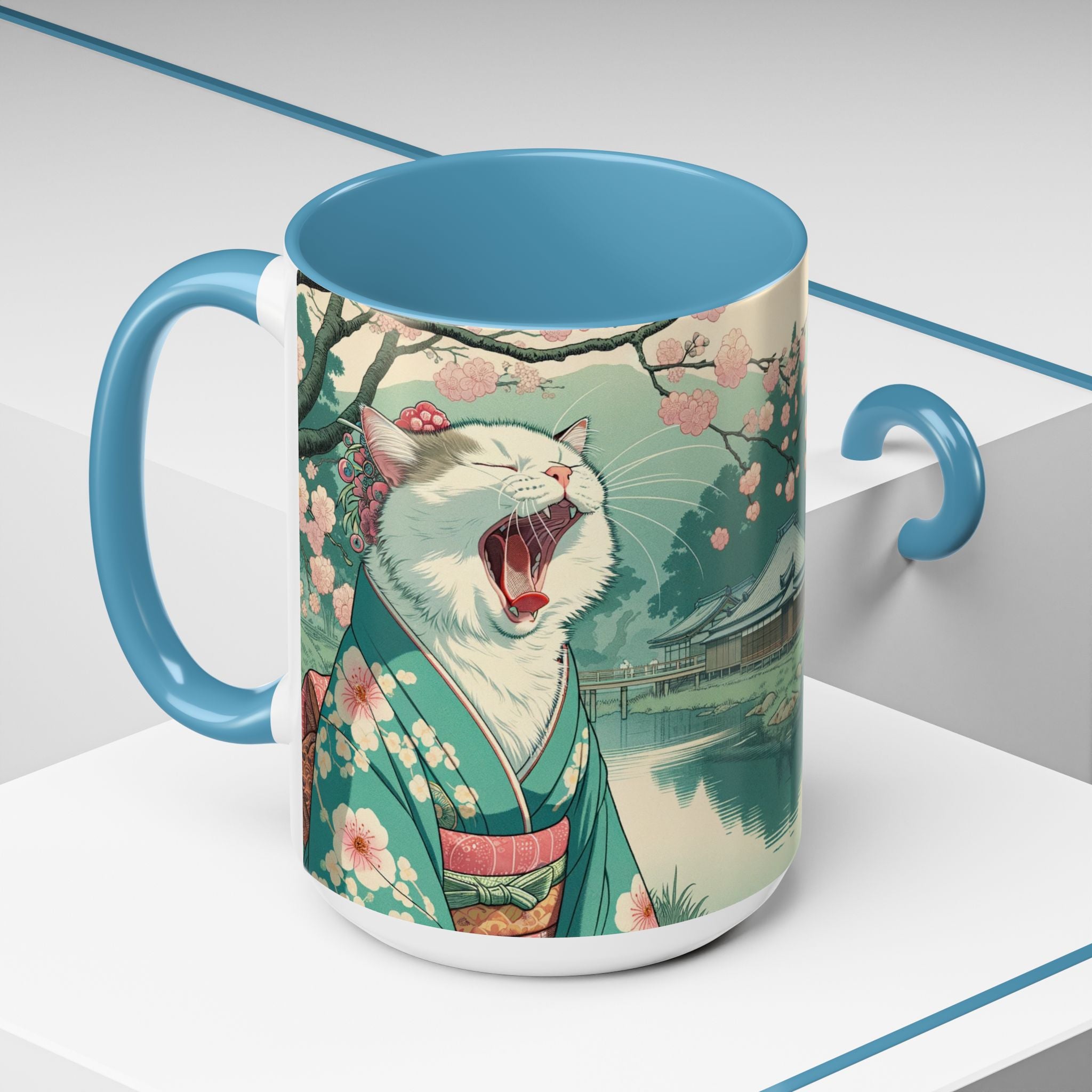 Cute Geisha Cat Mug - Kimono Cat Lover Gift - Kimono Cats Collection