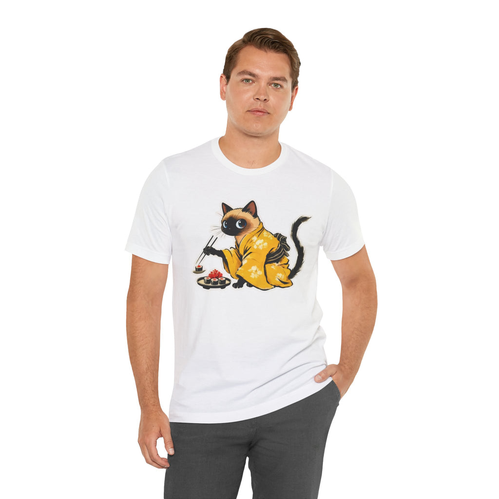 Kawaii Sushi Cat Tee - Japanese Cat Shirt