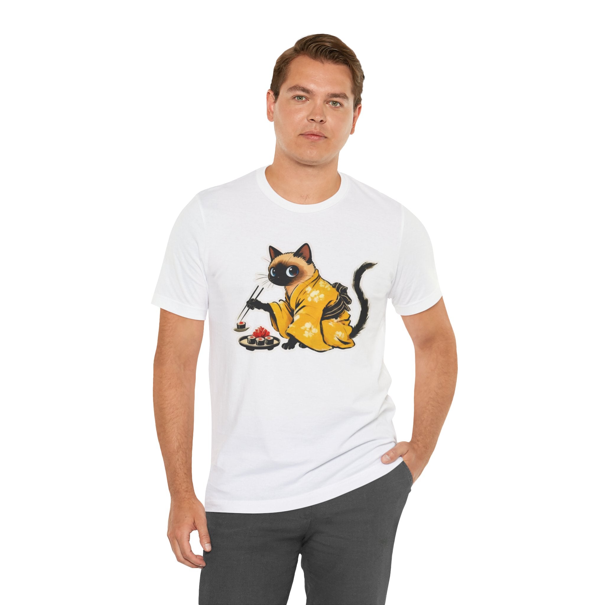 Kawaii Sushi Cat Tee - Japanese Cat Shirt