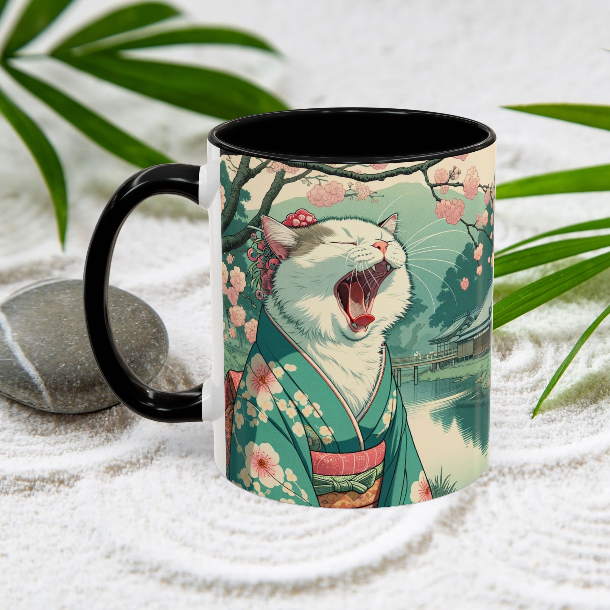 Cute Geisha Cat Mug - Kimono Cat Lover Gift