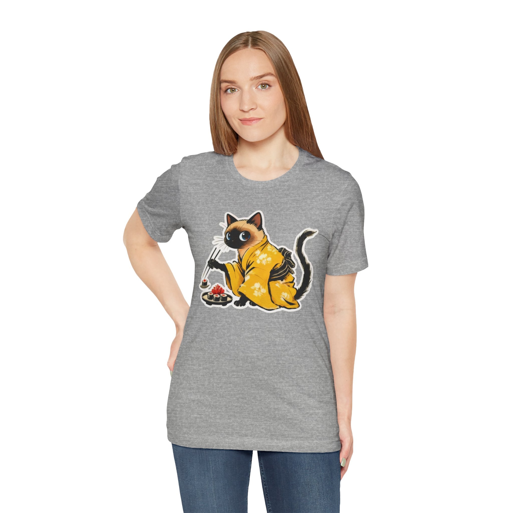 Kawaii Sushi Cat Tee - Japanese Cat Shirt