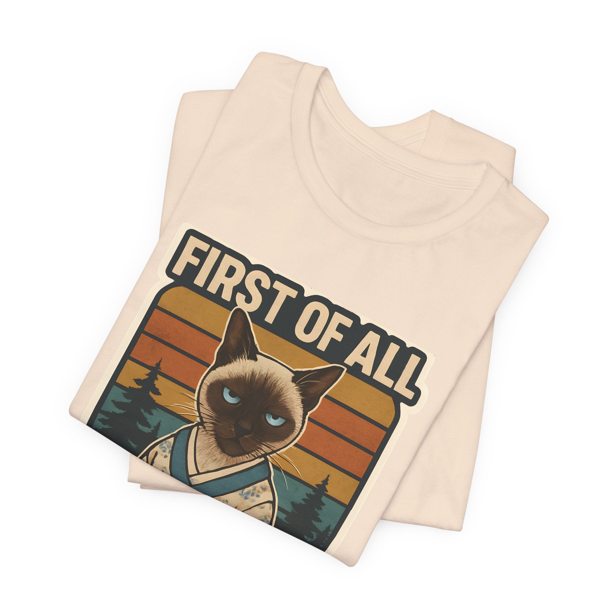 Siamese Cat Samurai "First of All I'm a Delight" T-Shirt