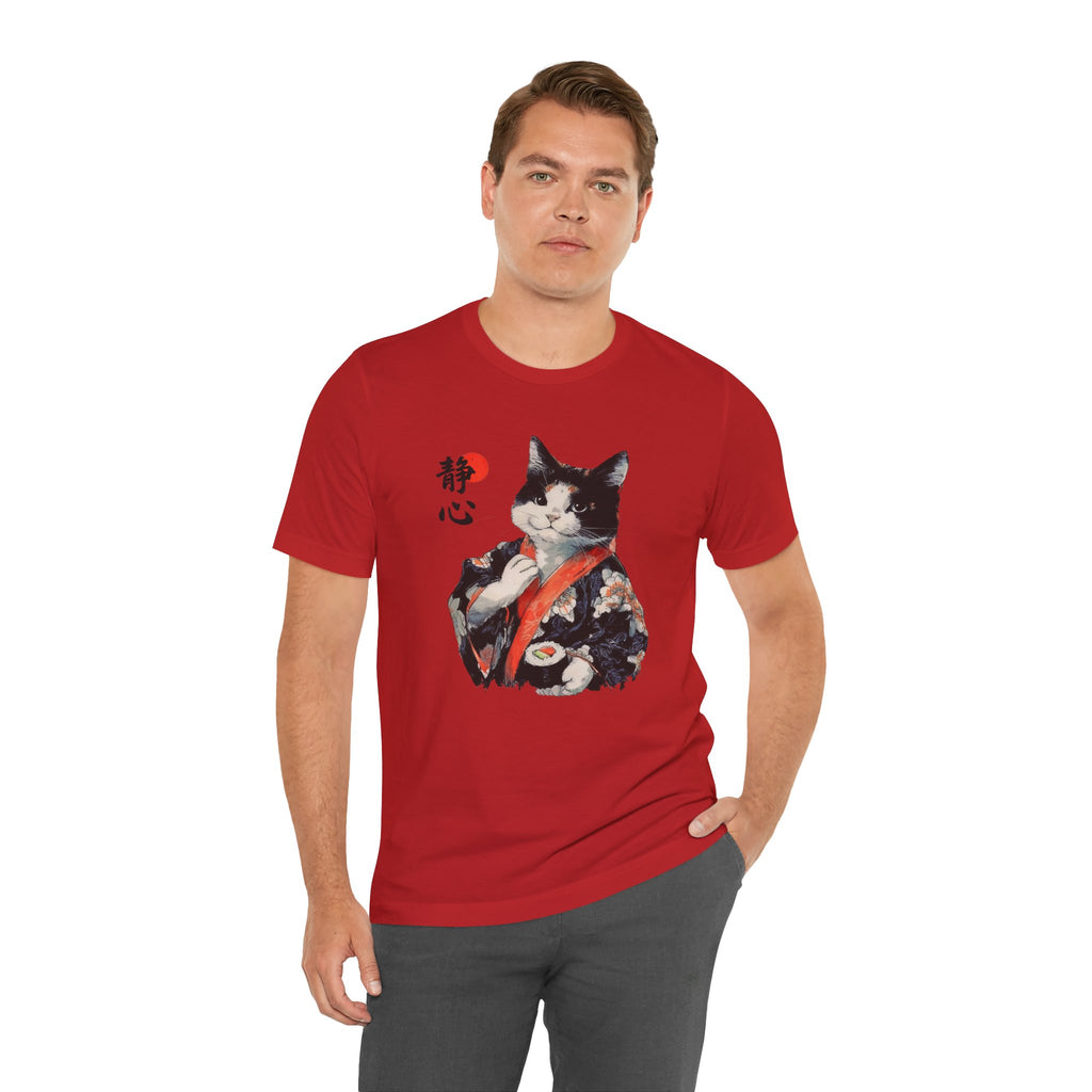 Sushi Cat T-Shirt | Japanese Kimono Neko