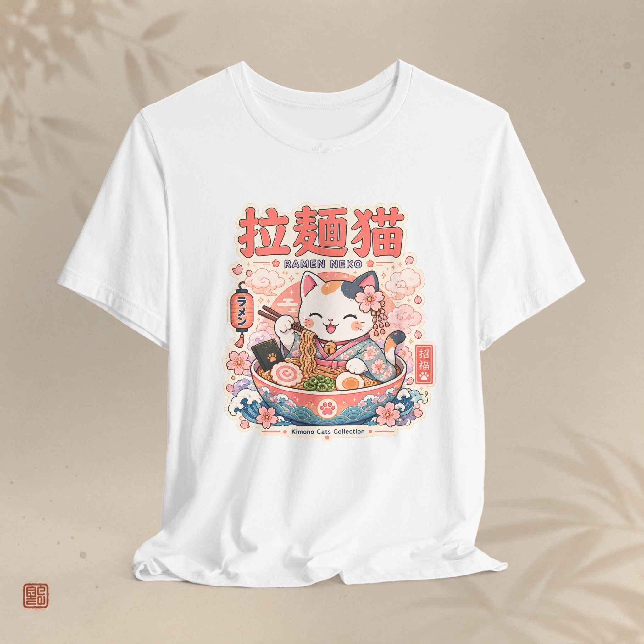 Ramen Maneki Neko T-Shirt — Lucky Cat Ramen Bowl Cute Anime Tee