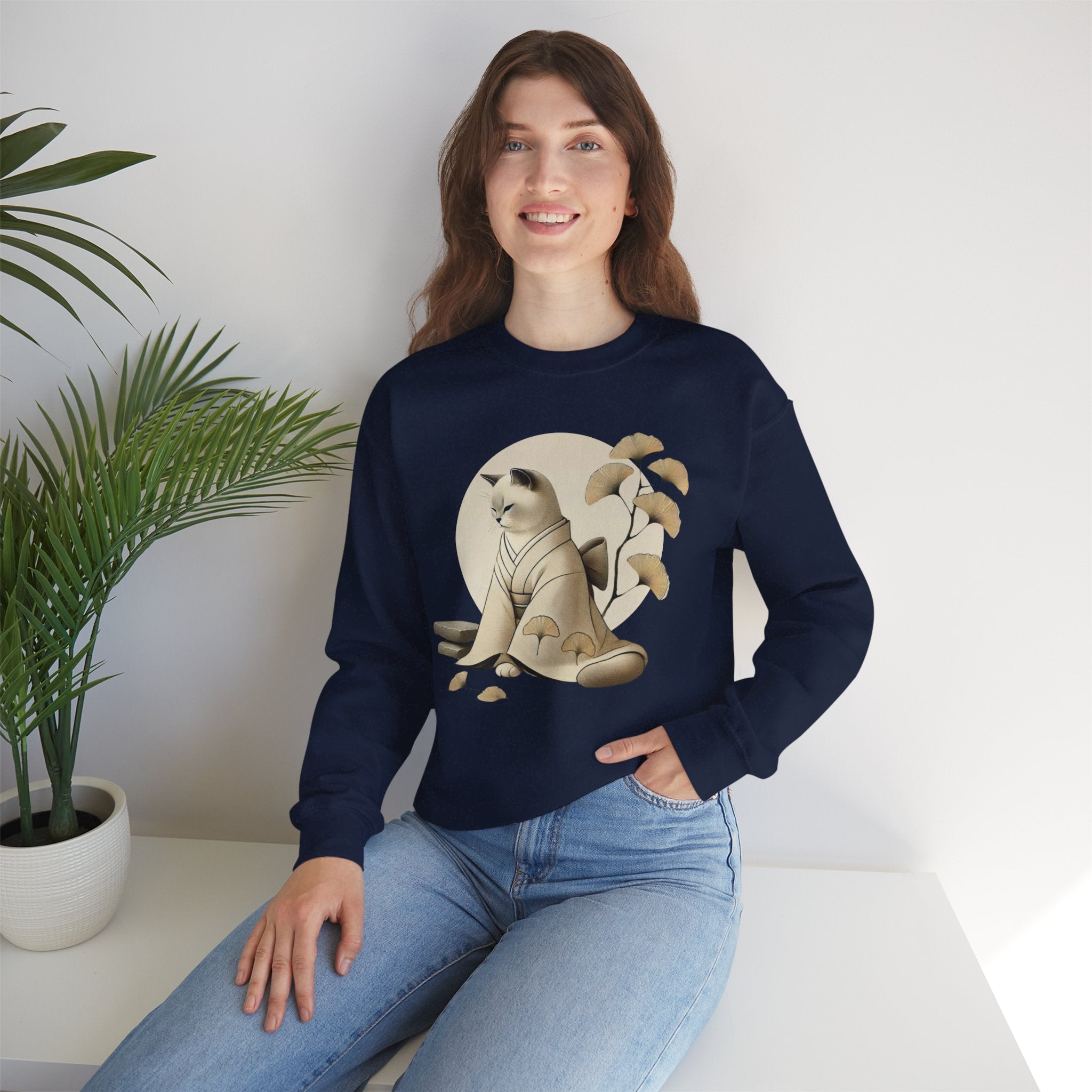 Kimono Cat Sweatshirt - Unisex Crewneck