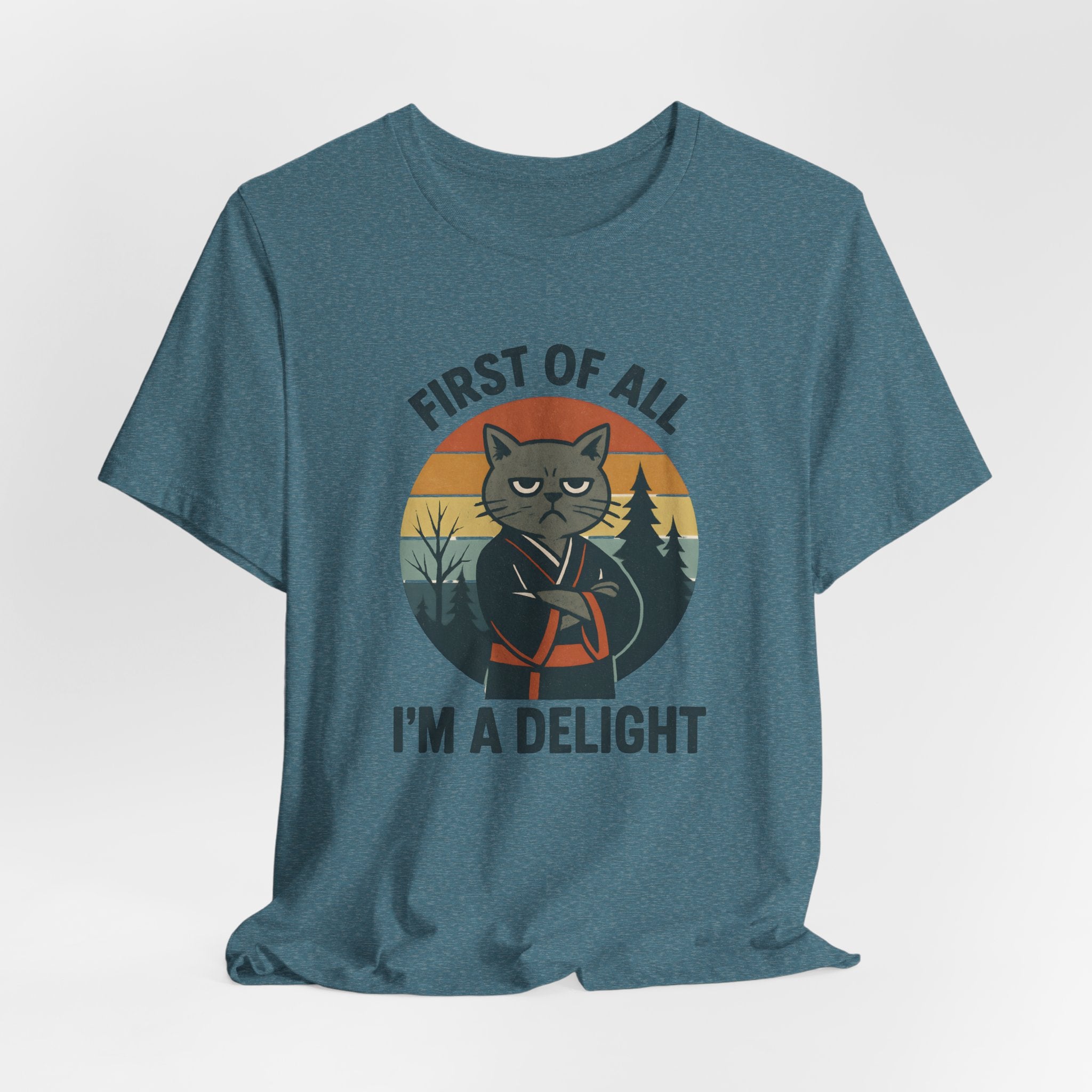 First of All I'm a Delight Cat Shirt, T-Shirt | Funny Neko Kimono Graphic