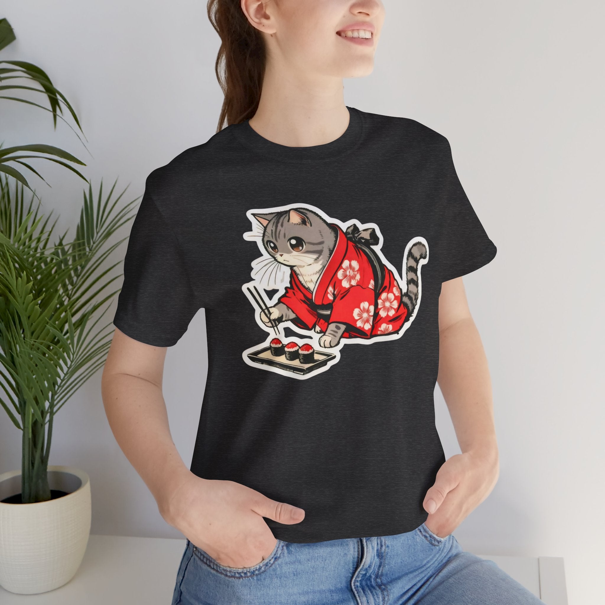 Sushi Cat T-Shirt - Kawaii Kimono Cat