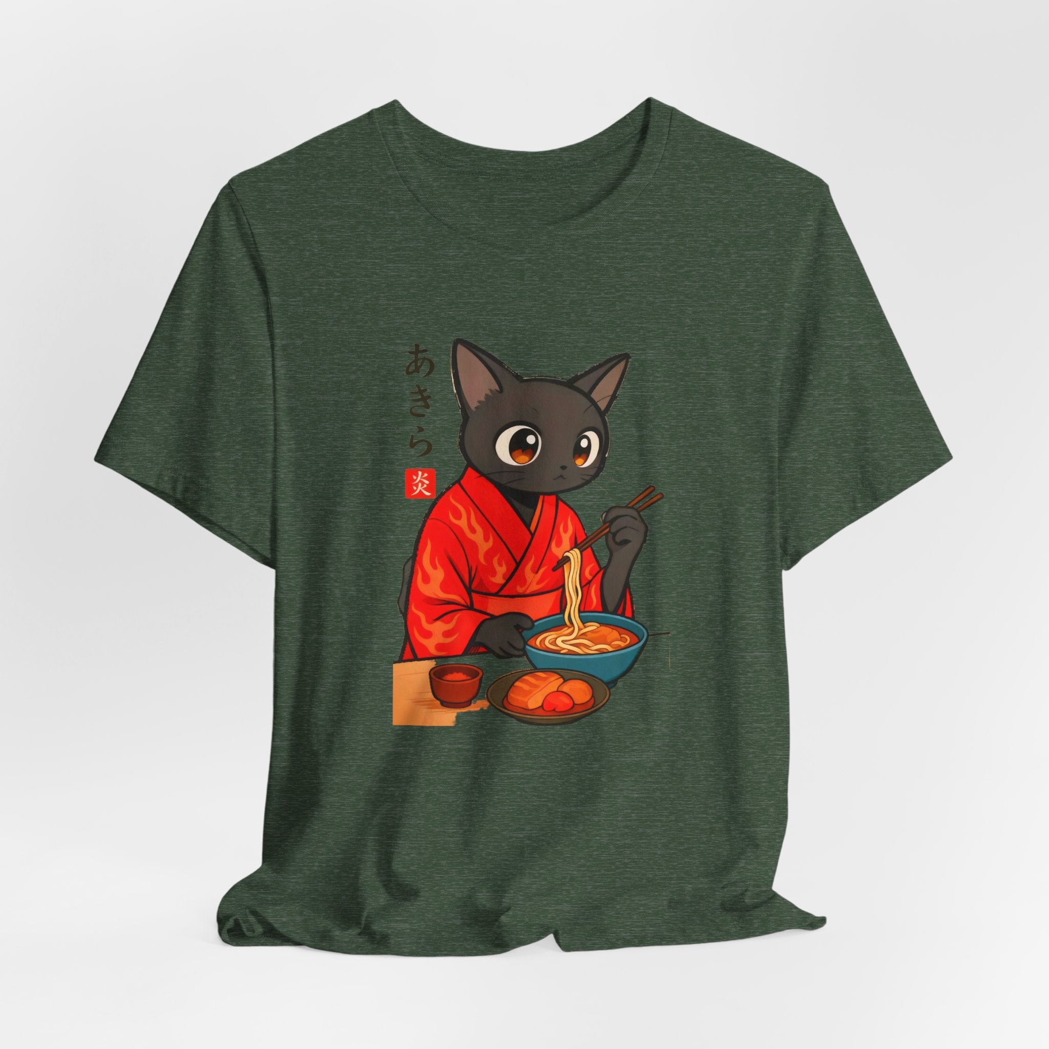 Spicy Ramen Black Cat Shirt - Japanese Noodle Cat Tee