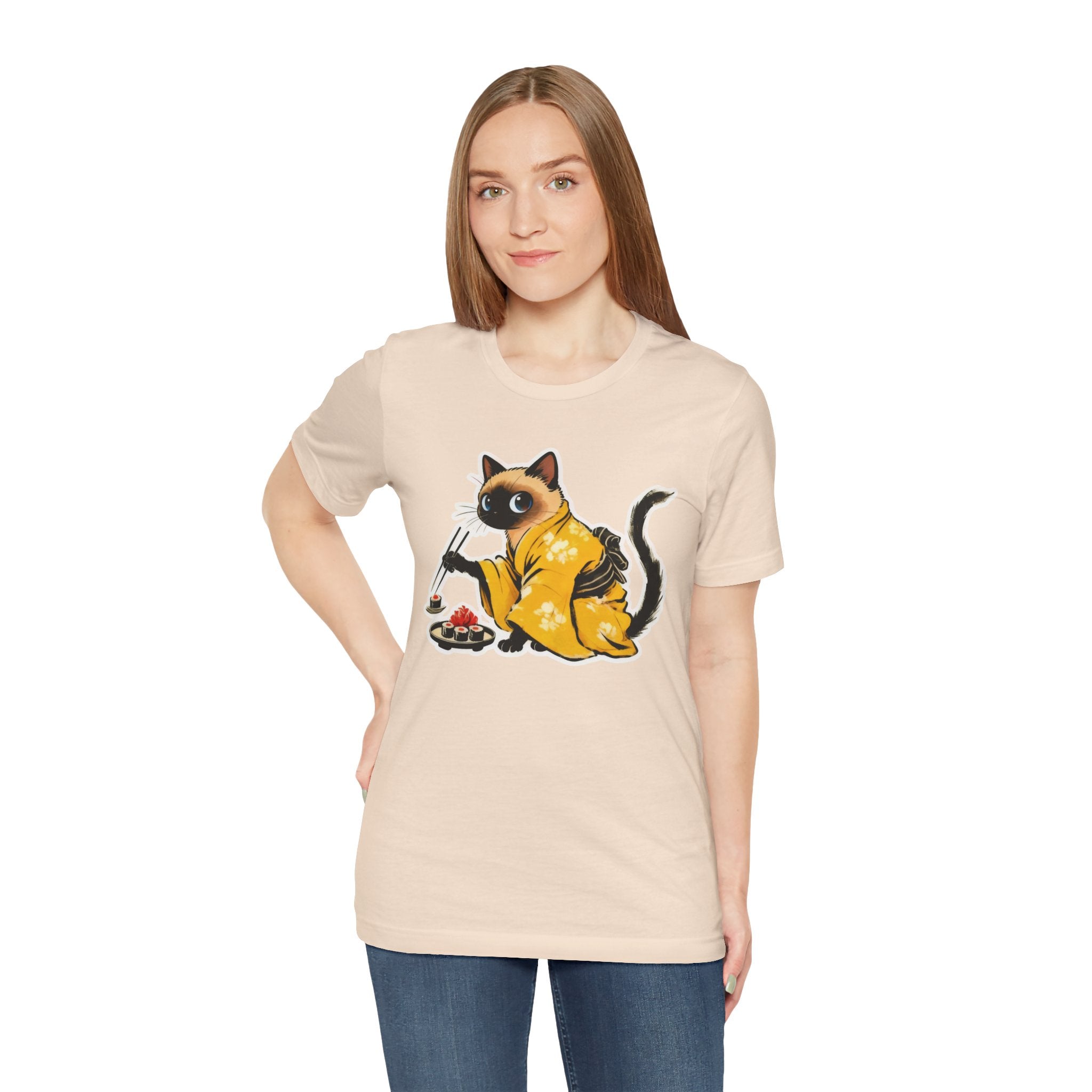 Kawaii Sushi Cat Tee - Japanese Cat Shirt
