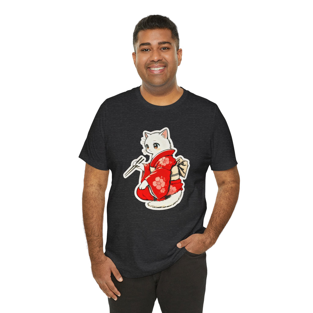 Sushi Kimono Cat Shirt - Cute Japanese Tee