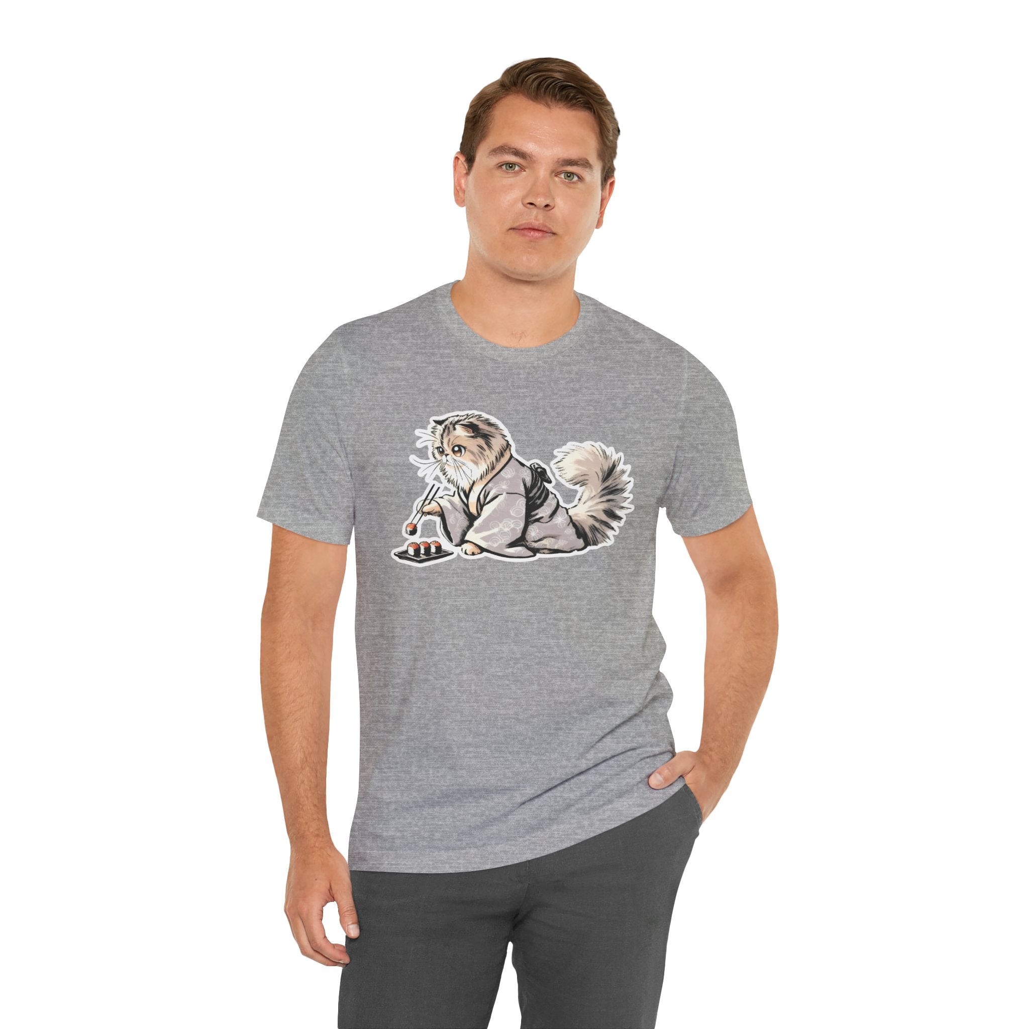 Sushi Cat Chopsticks Shirt - Cute Japanese Tee