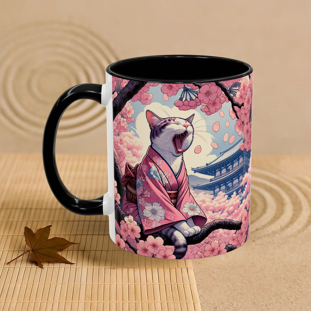 Coffee Mug Sakura Cat in Kimono