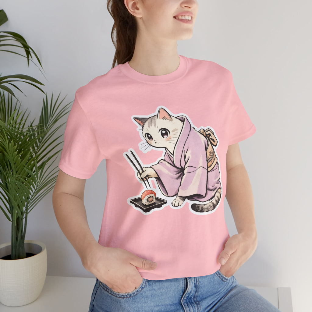 Sushi Cat Shirt - Japanese Kimono Cat Tee