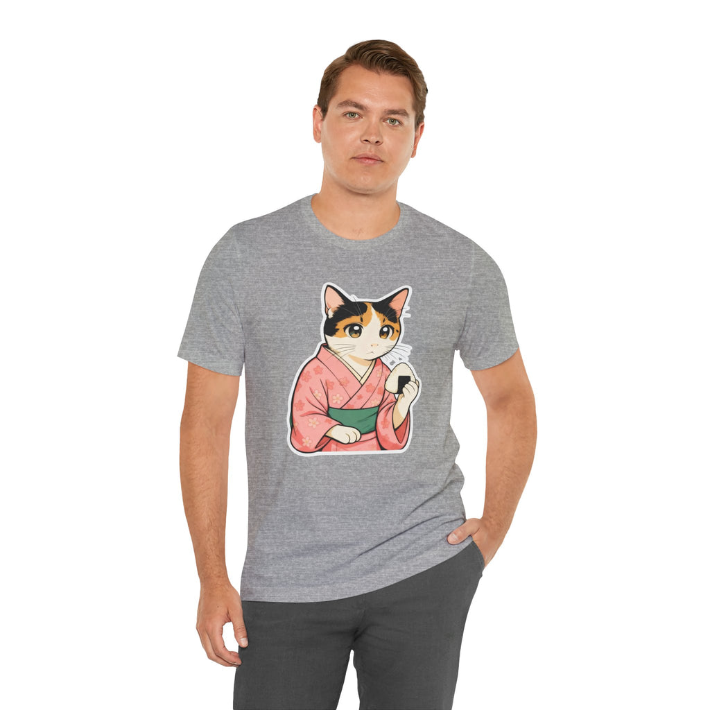 Onigiri Kimono Cat Shirt - Cute Japanese Comfort Food Tee