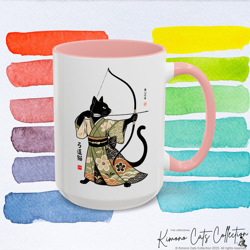 Kyudo Cat Warrior Coffee Mug