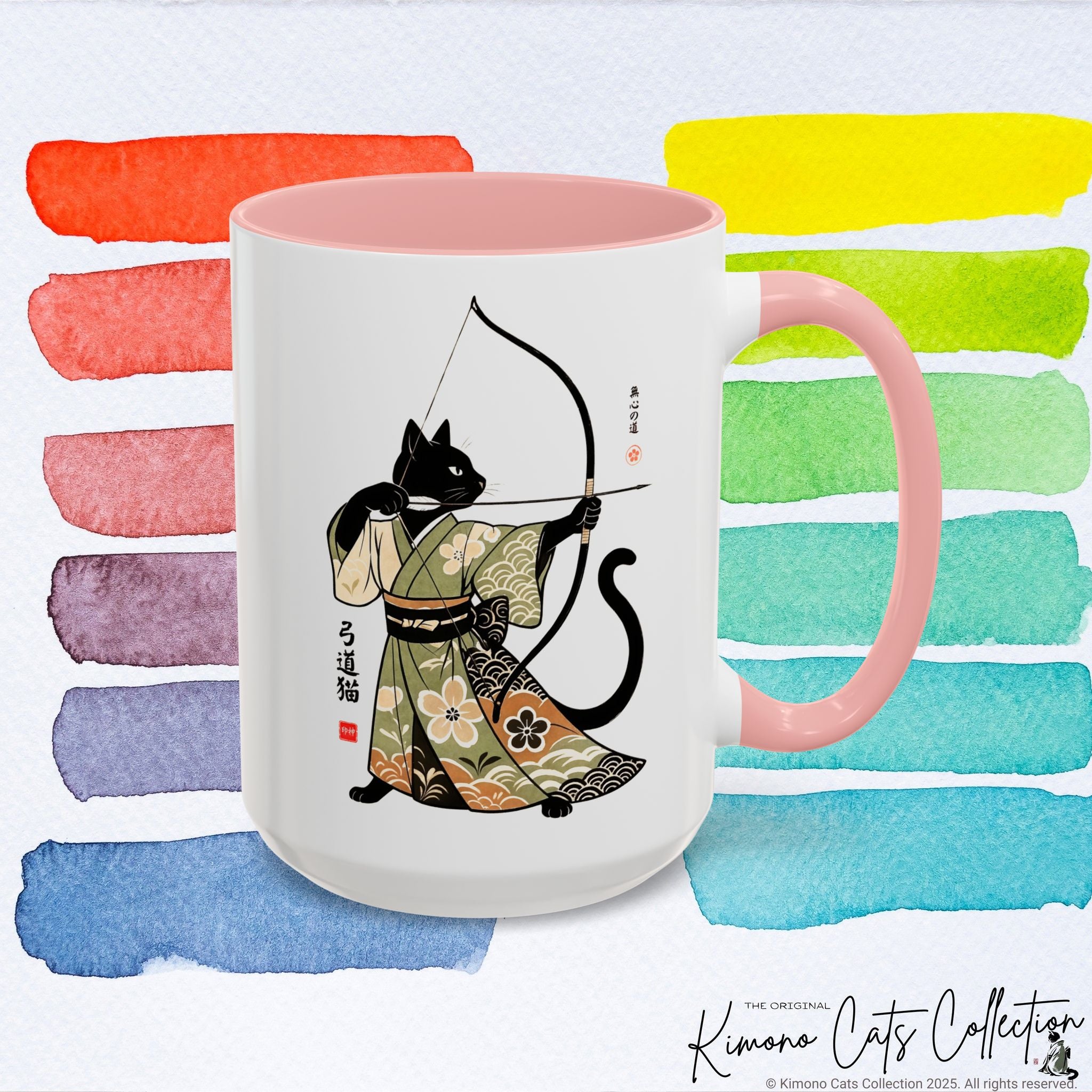 Kyudo Cat Warrior Coffee Mug
