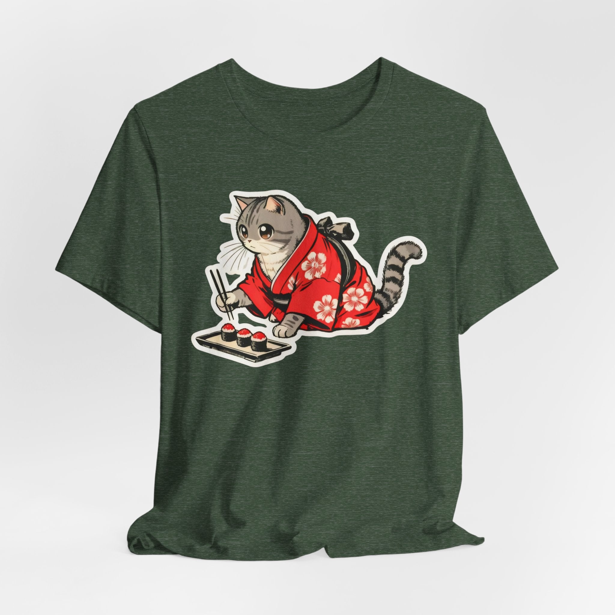 Sushi Cat T-Shirt - Kawaii Kimono Cat