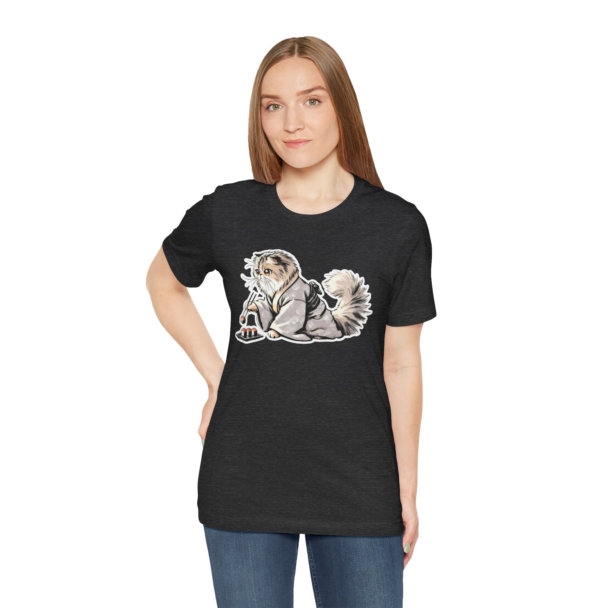 Sushi Cat Chopsticks Shirt - Cute Japanese Tee
