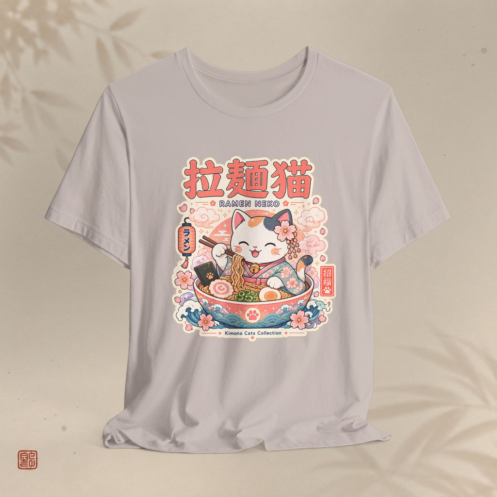 Ramen Maneki Neko T-Shirt — Lucky Cat Ramen Bowl Cute Anime Tee