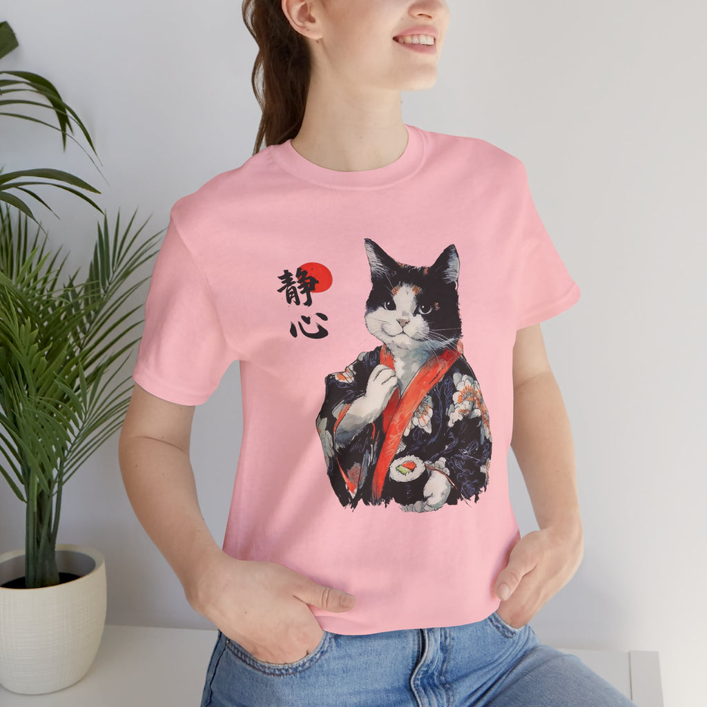 Sushi Cat T-Shirt | Japanese Kimono Neko