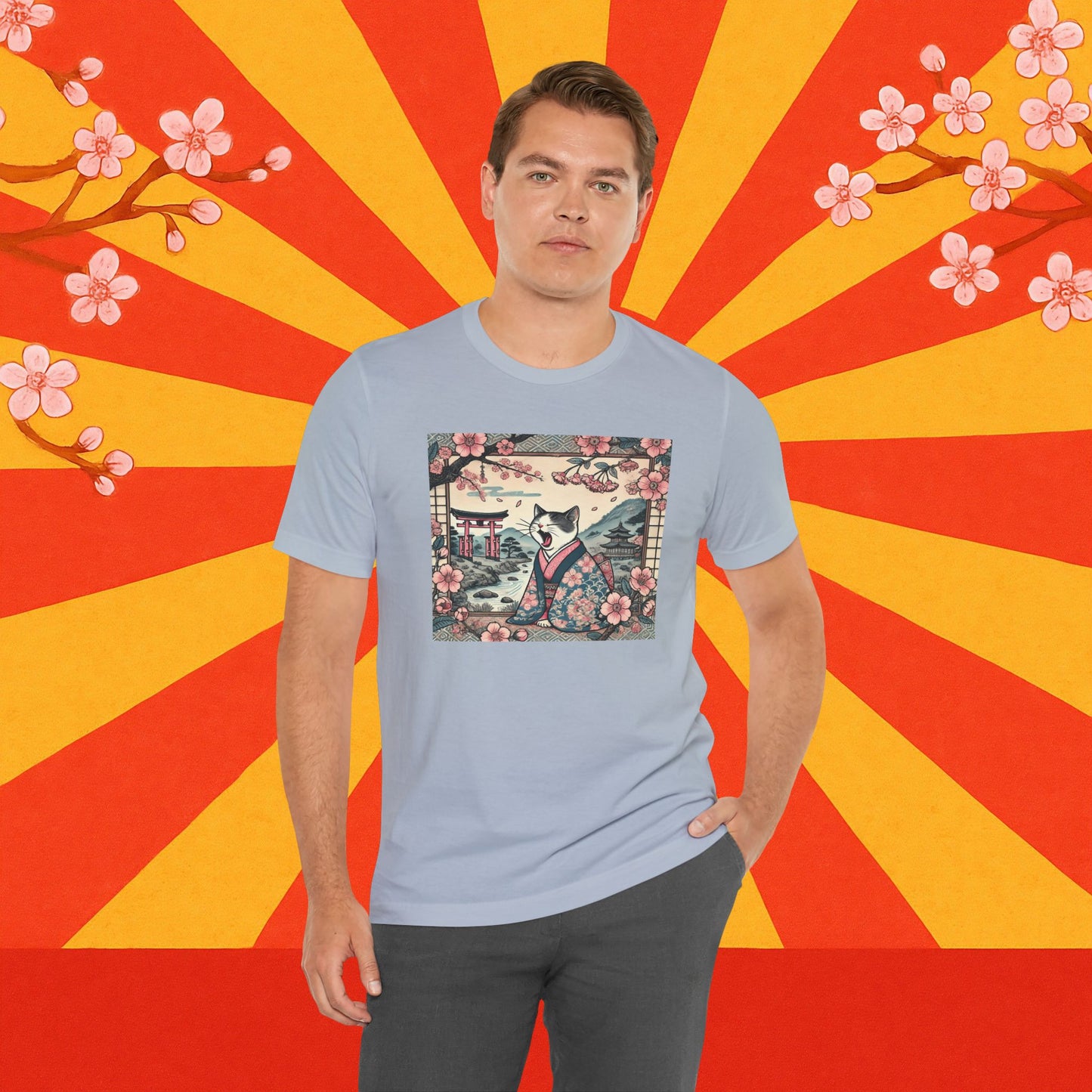 Kimono Cat Shirt - Lazy Cat Unisex Tee