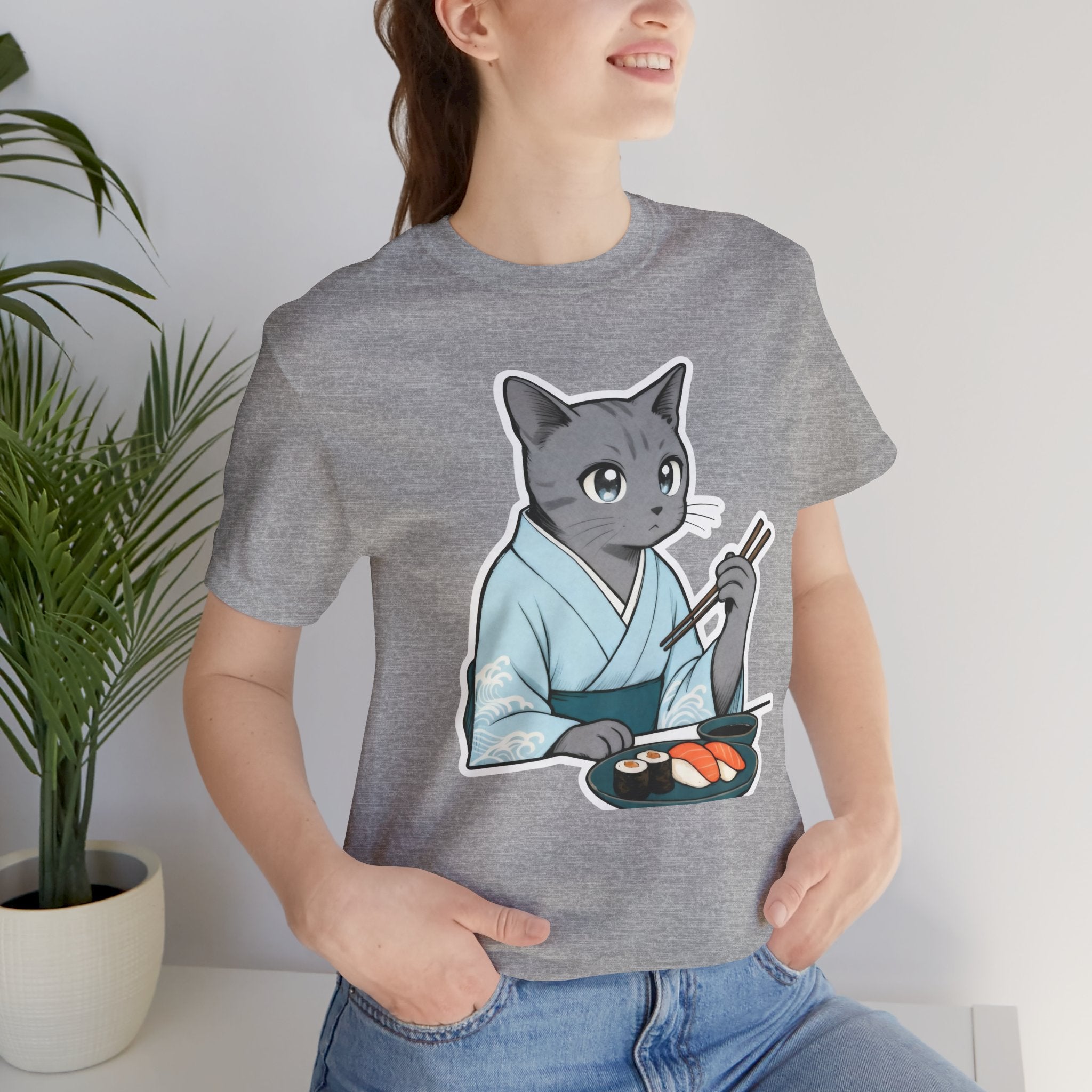 Sushi Kimono Cat Shirt - Japanese Dinner Date Cat Tee