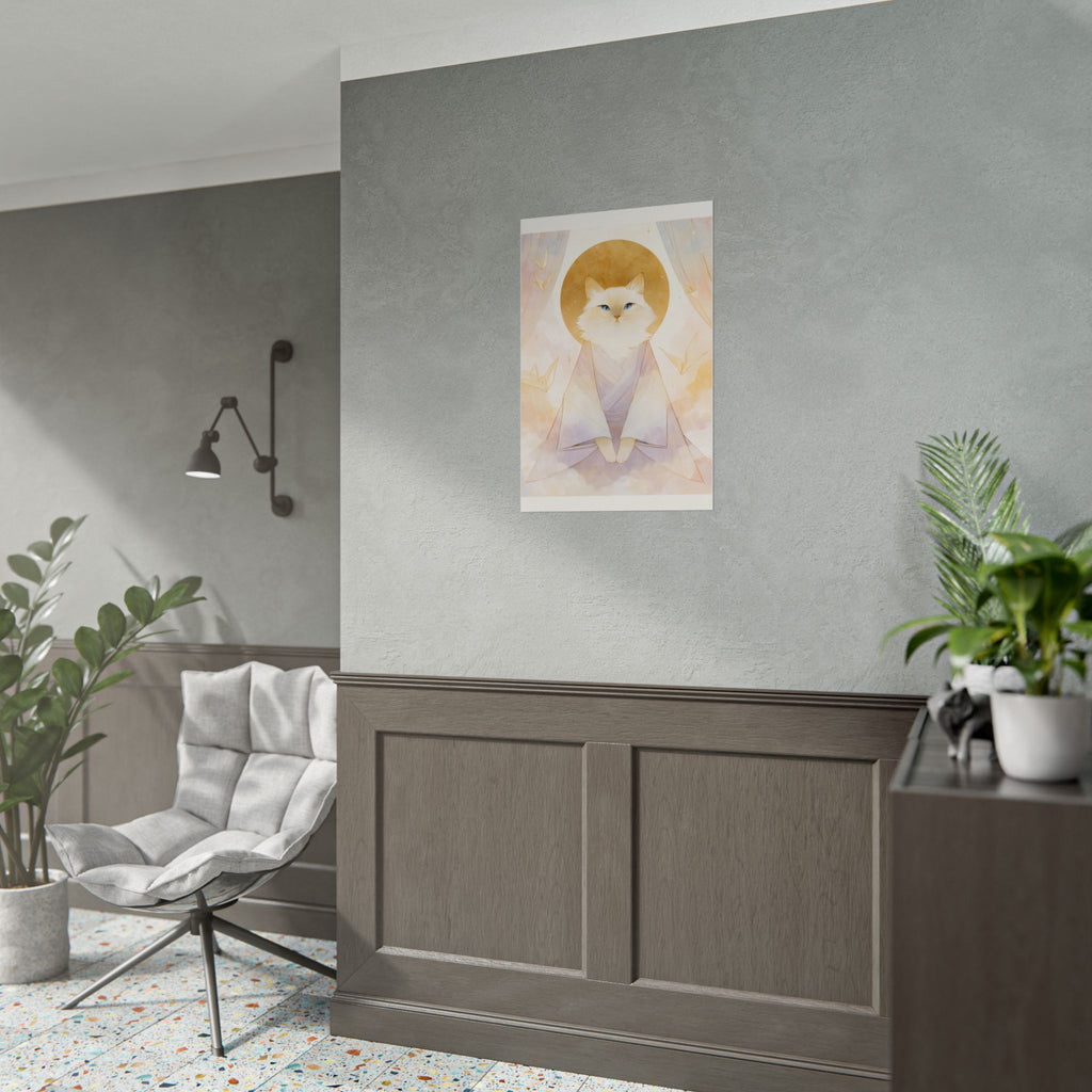 Cat Saint Poster - Sacred Ragdoll Art Print (Rolled Poster)