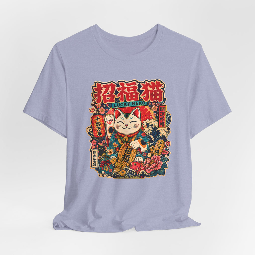 Lucky Maneki Neko T-Shirt — Vintage Japanese Cat Graphic Tee