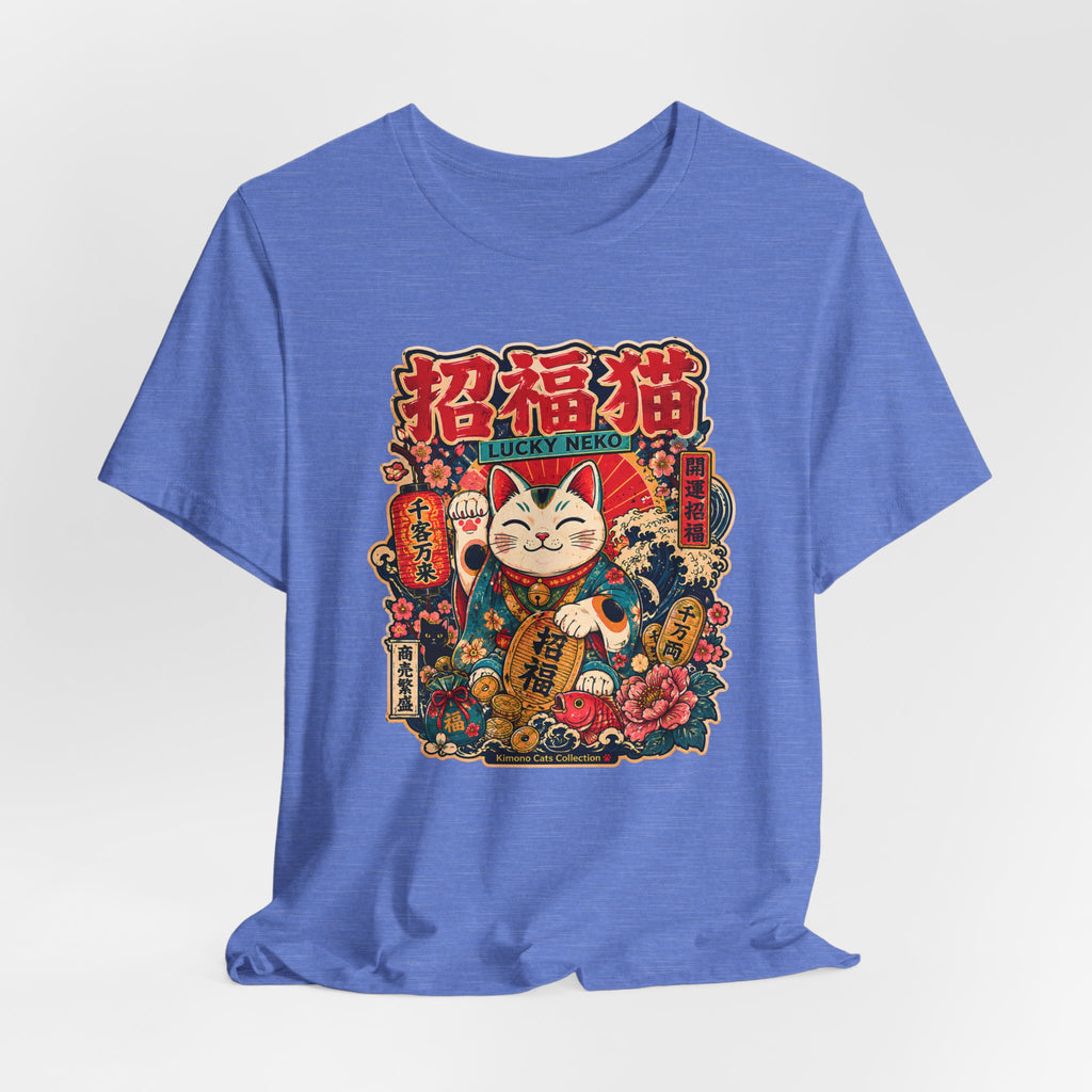 Lucky Maneki Neko T-Shirt — Vintage Japanese Cat Graphic Tee