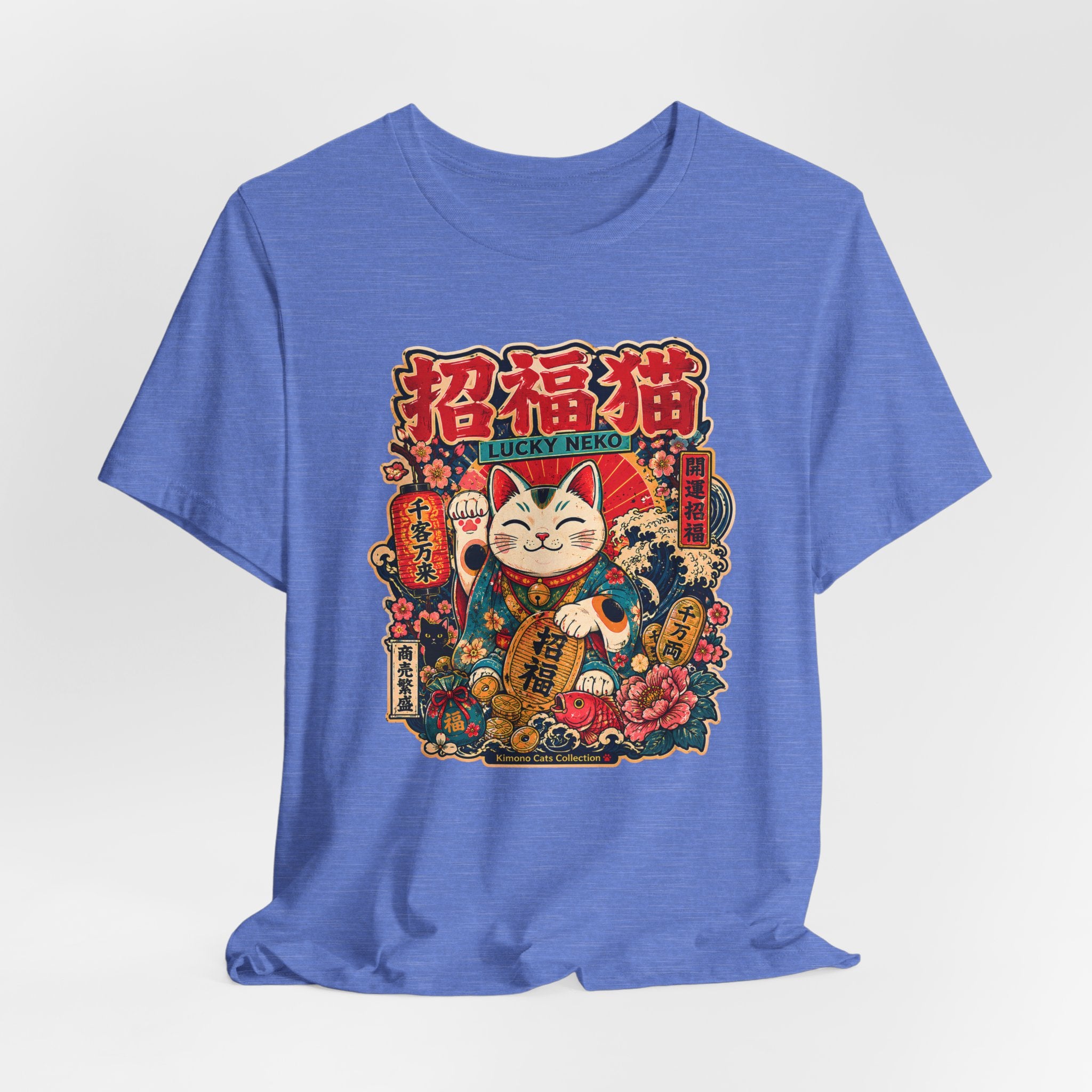 Lucky Maneki Neko T-Shirt — Vintage Japanese Cat Graphic Tee