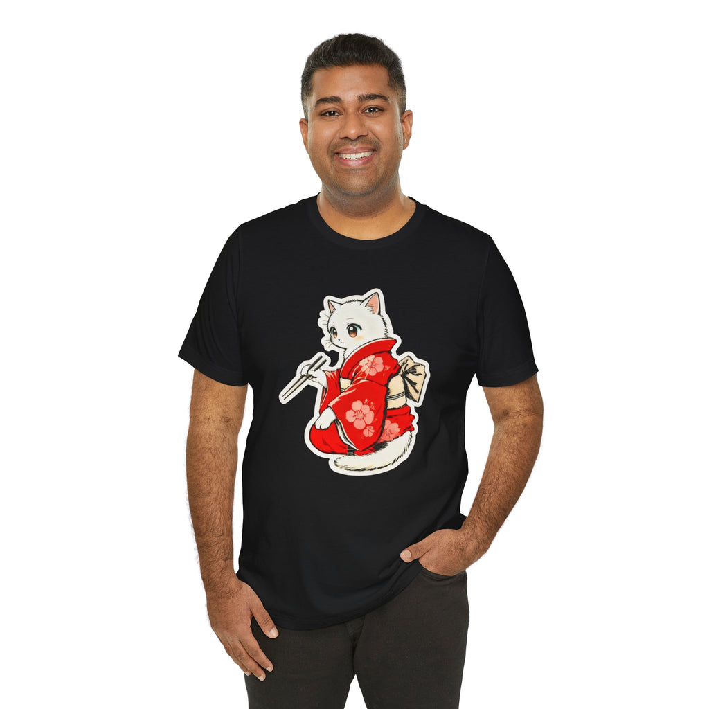 Sushi Kimono Cat Shirt - Cute Japanese Tee
