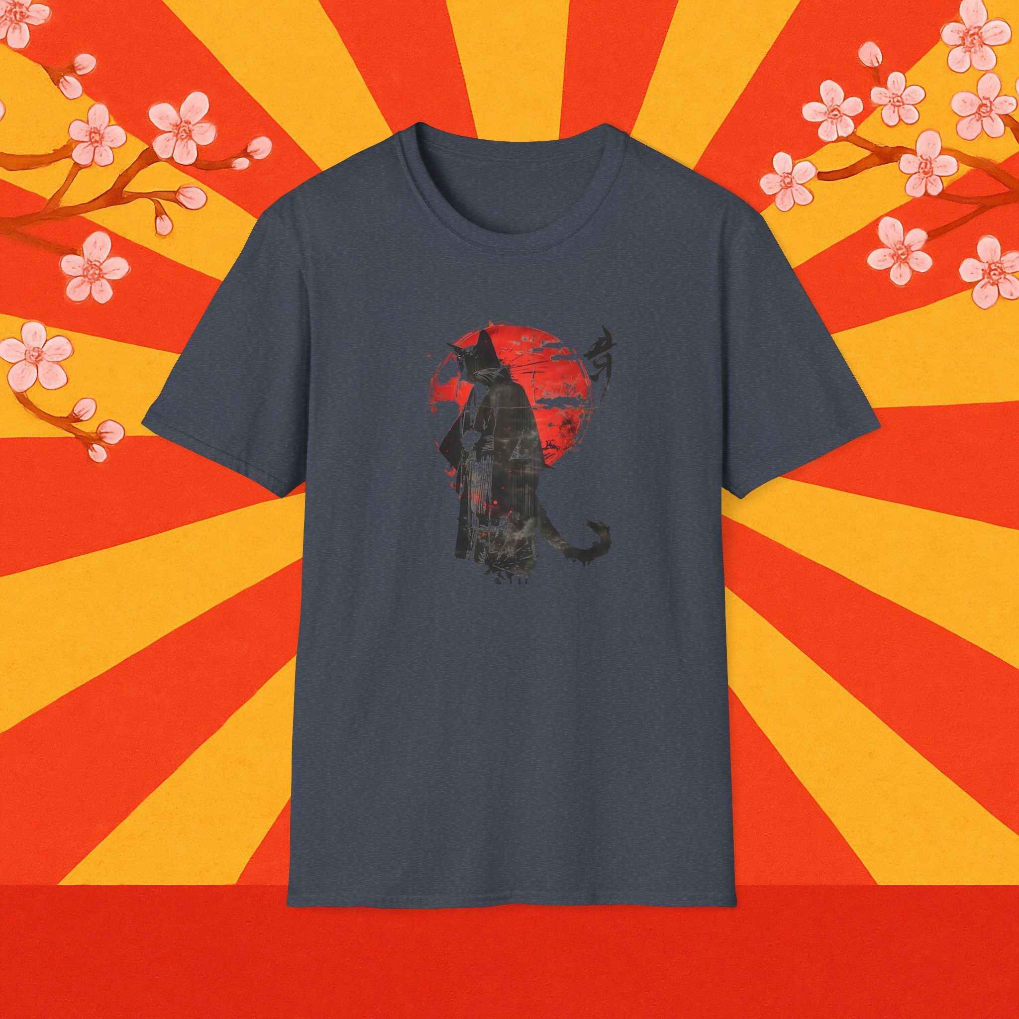 Samurai Cat Japanese Art T-Shirt