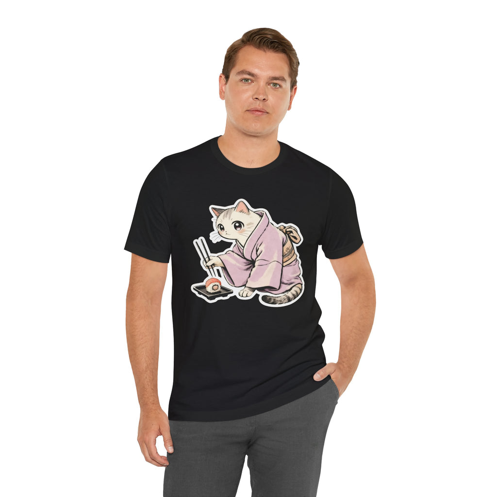 Sushi Cat Shirt - Japanese Kimono Cat Tee