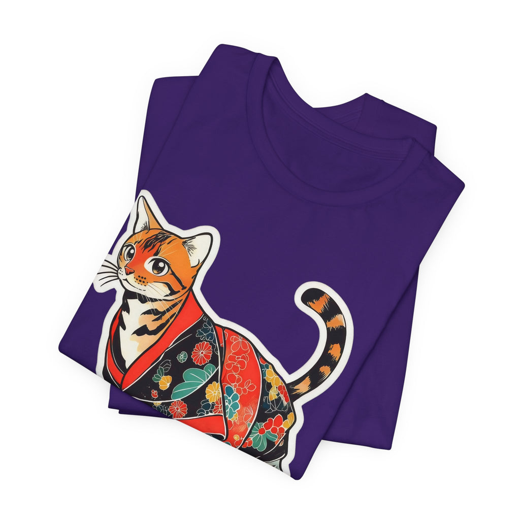 Cute Japanese Cat Shirt Kimono Kitty Tee