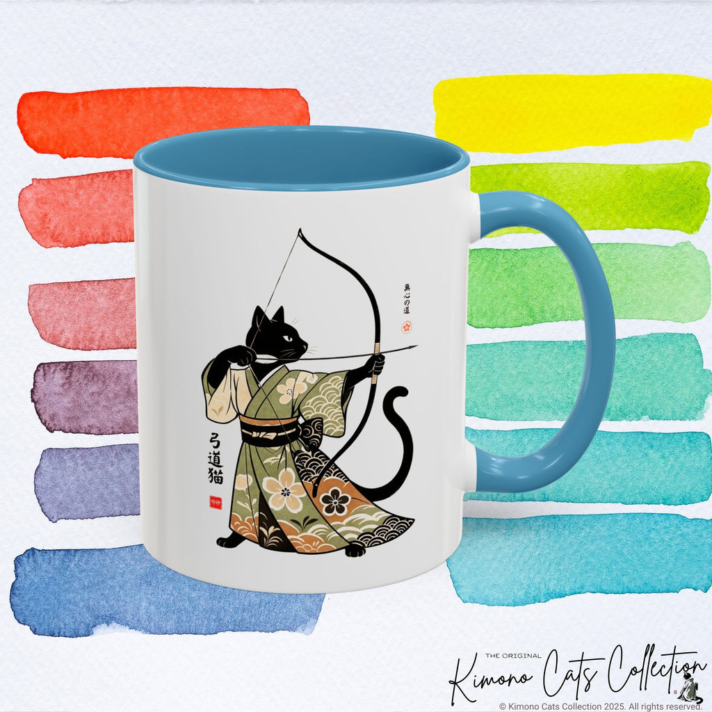 Kyudo Cat Warrior Coffee Mug