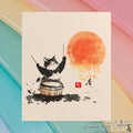 Taiko Drum Cat Wall Art Chi