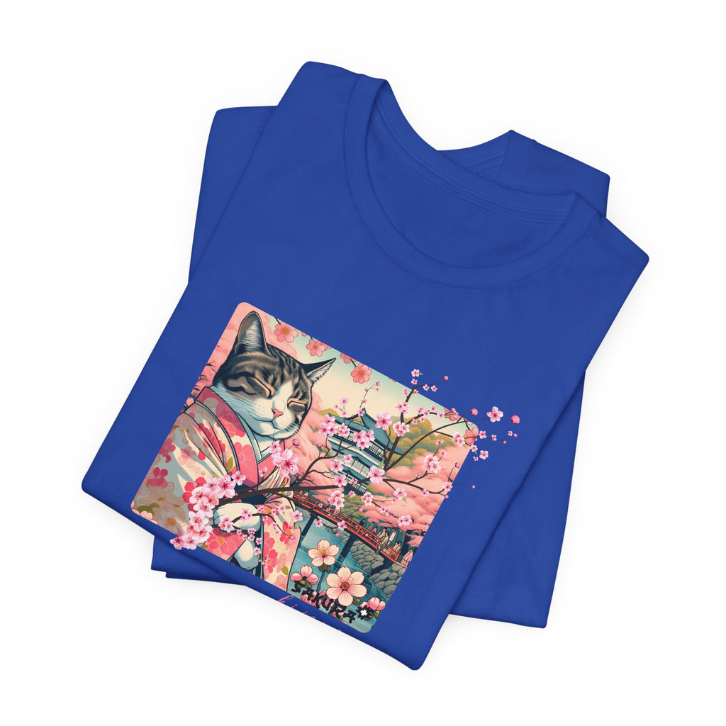 Sakura Kimono Cat Tee - Unisex Stylish T-Shirt for Cat Lovers - Kimono Cats Collection
