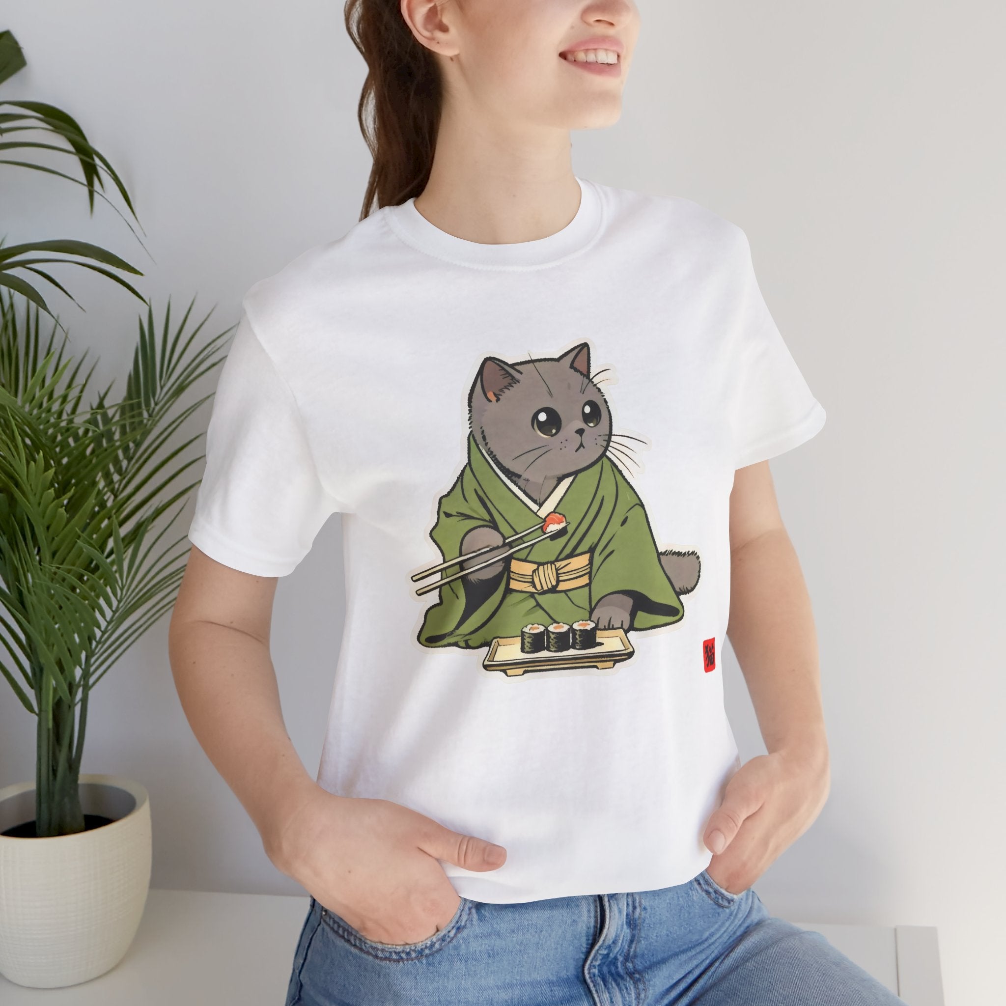 Sushi Cat Shirt - Adorable Japanese Cat Tee for British Shorthair Lovers - Kimono Cats Collection