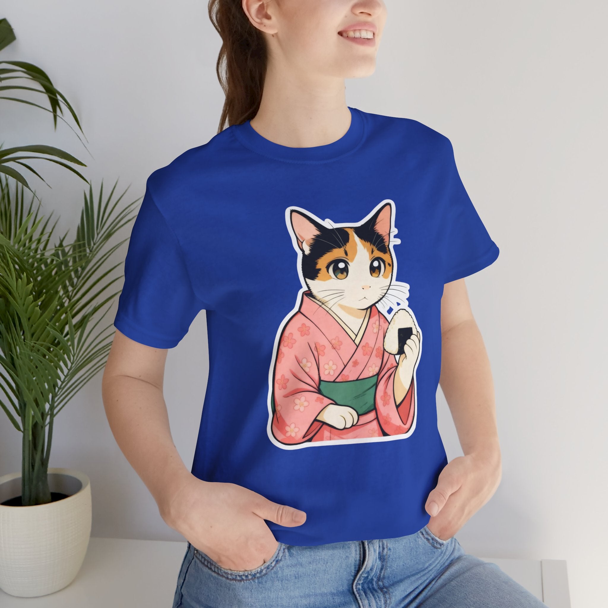 Onigiri Kimono Cat Shirt - Cute Japanese Comfort Food Tee