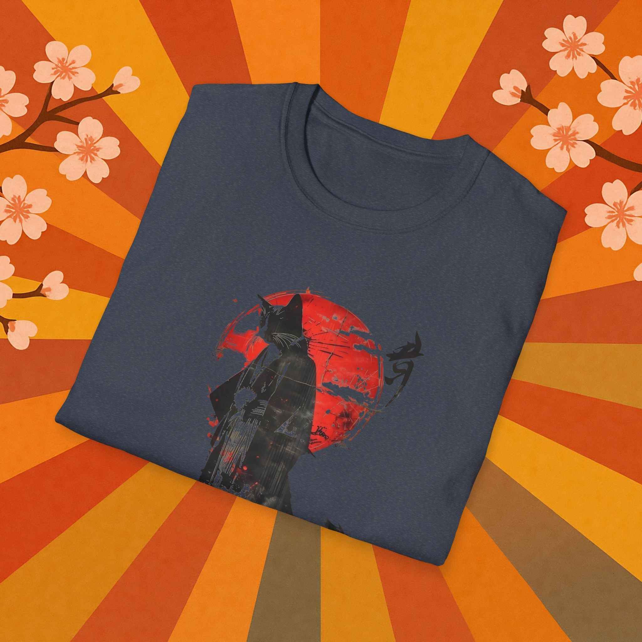 Samurai Cat Japanese Art T-Shirt