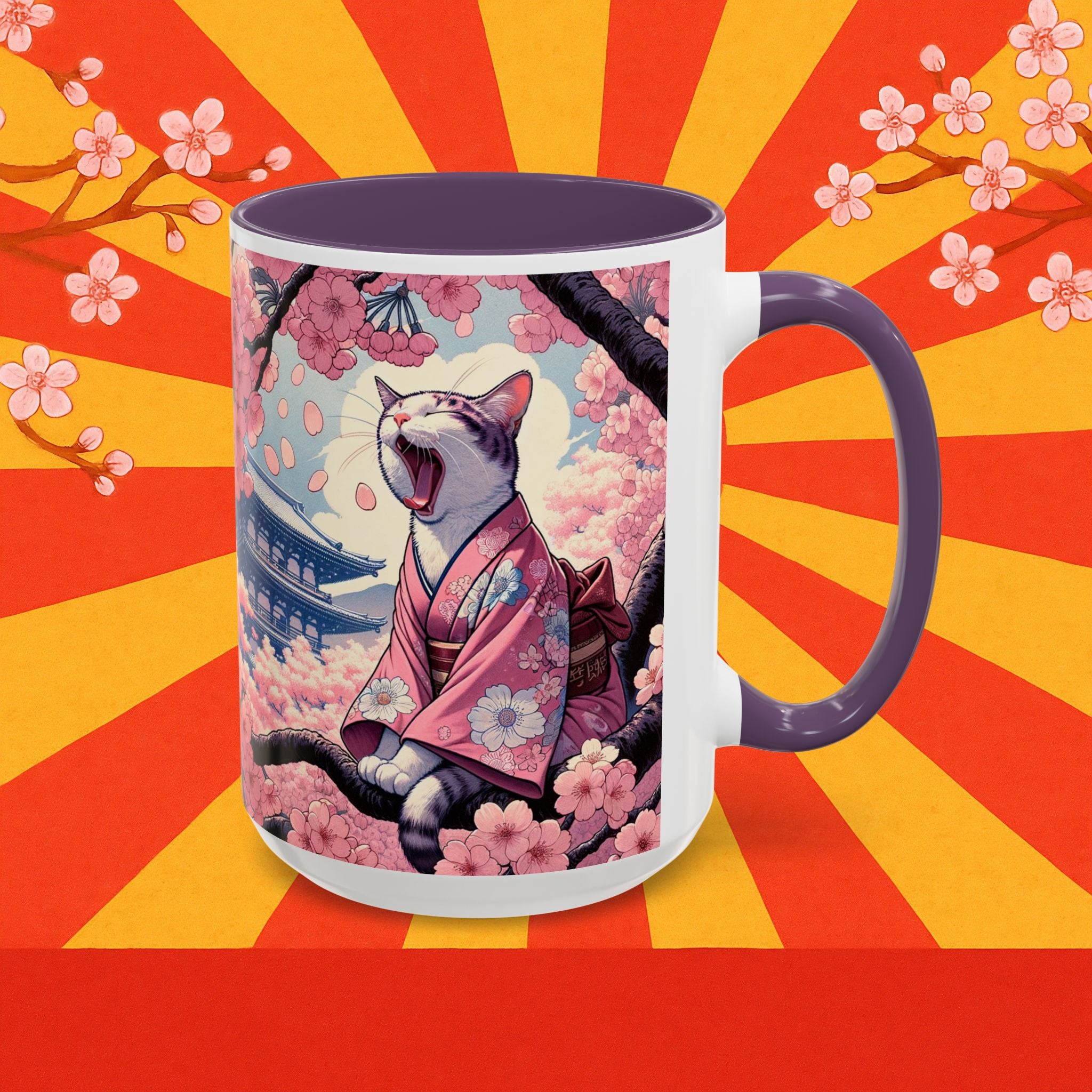 Coffee Mug Sakura Cat in Kimono