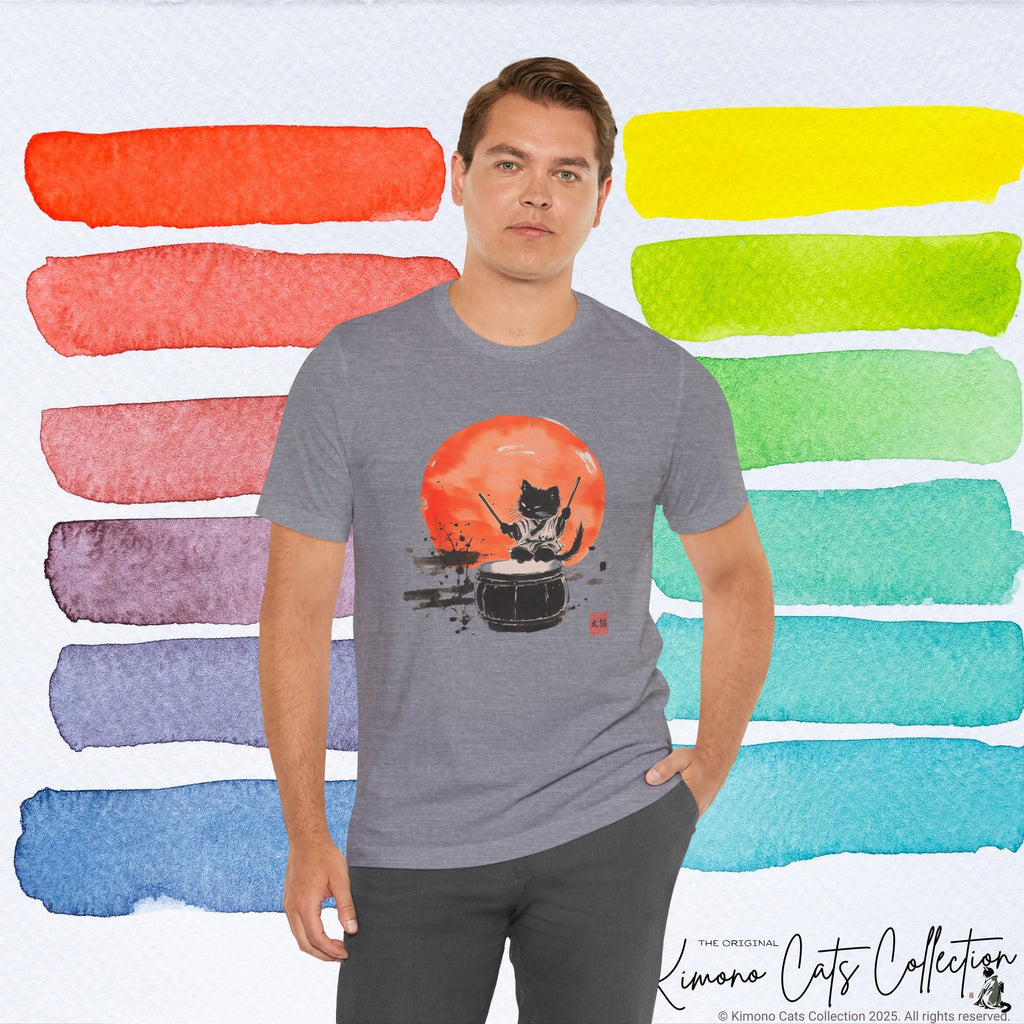Echo of the Drum – Taiko Cat Tee (Unisex)