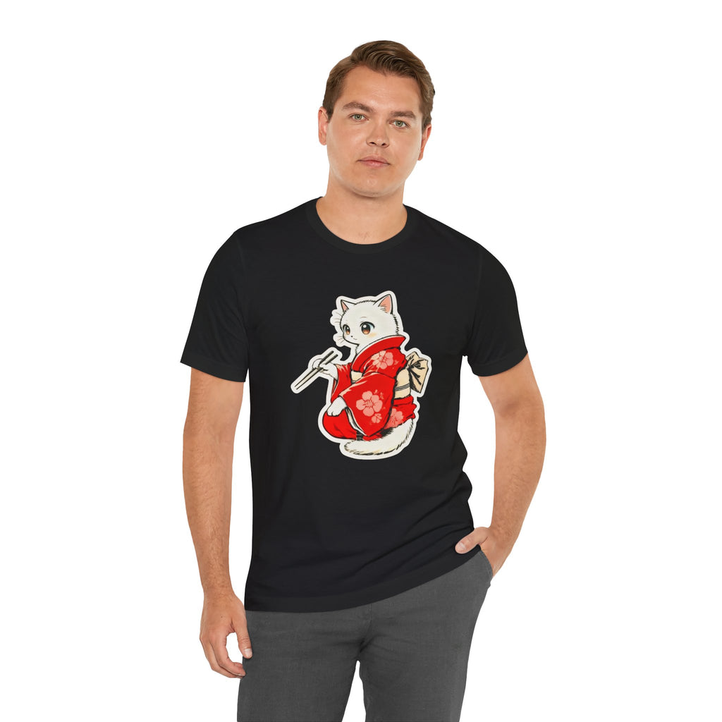 Sushi Kimono Cat Shirt - Cute Japanese Tee