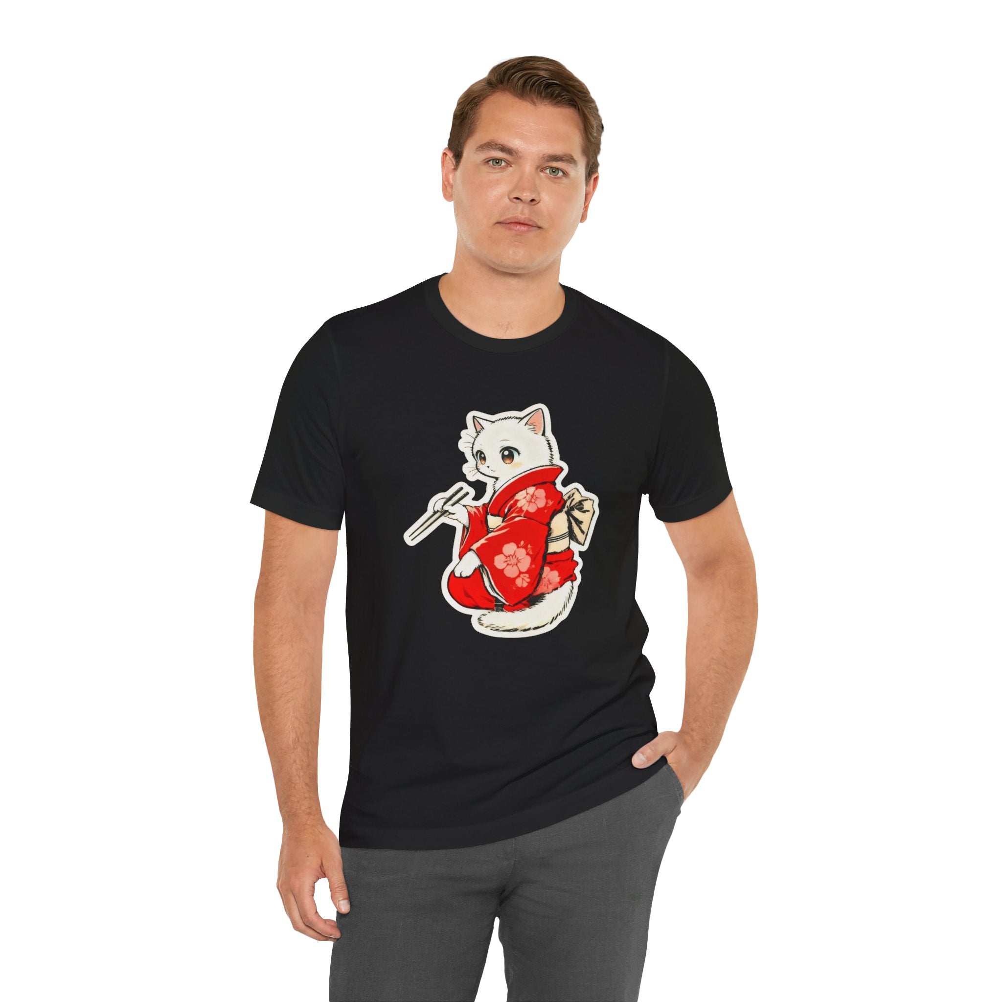 Sushi Kimono Cat Shirt - Cute Japanese Tee