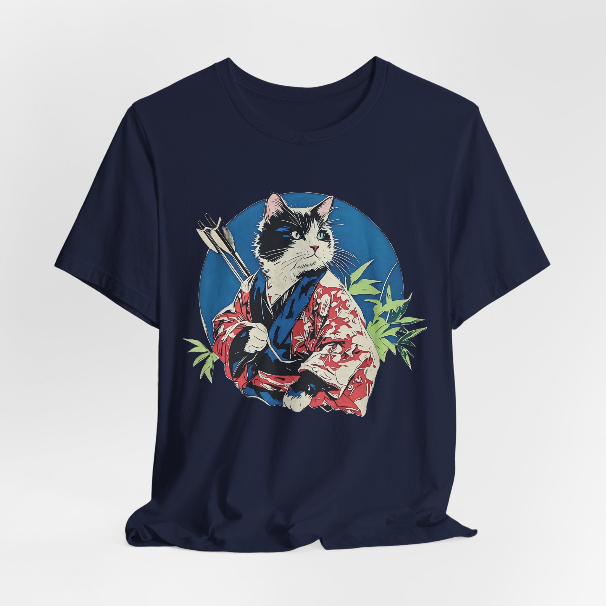 Cat Warrior T-Shirt: Kyudo Anime Graphic Tee