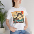 Sakura Mt. Fuji Cat T-Shirt