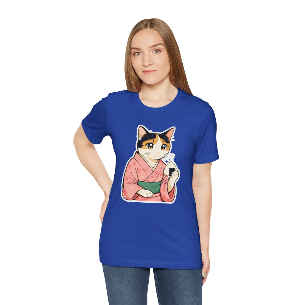 Onigiri Kimono Cat Shirt - Cute Japanese Comfort Food Tee