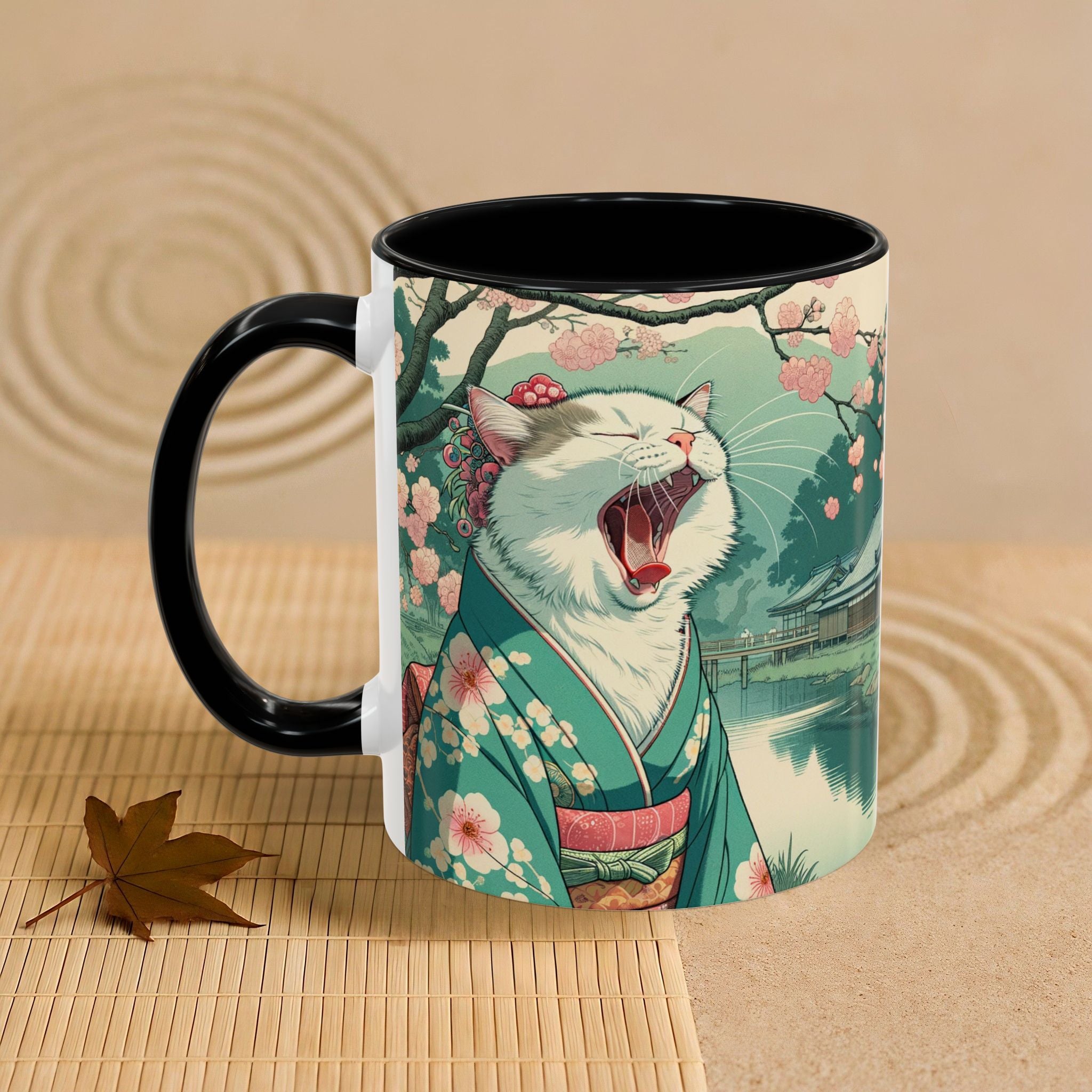 Cute Geisha Cat Mug - Kimono Cat Lover Gift - Kimono Cats Collection
